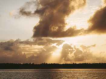 Pole Pole Bungalows: Sonnenuntergang