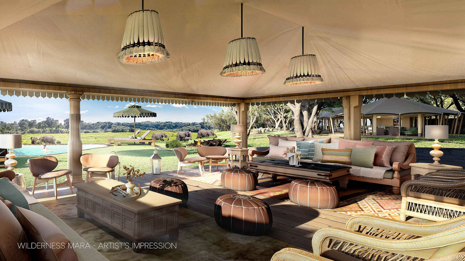 Wilderness Mara Camp: Lounge