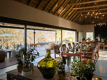 Simbambili Game Lodge: Das Restaurant