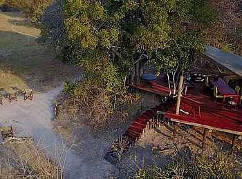 Ntemwa Busanga Bushcamp: Das Camp aus der Luft