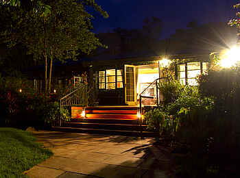 Gibbs Farm: Das Haupthaus bei Nacht