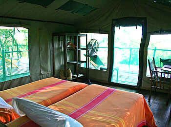 Selous Impala Camp: Twinbetten im Kinderzelt