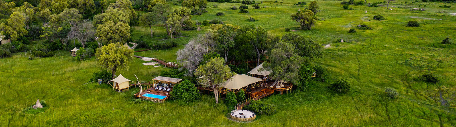 Tuludi Camp: Luftaufnahme Tuludi Camp: Luftaufnahme