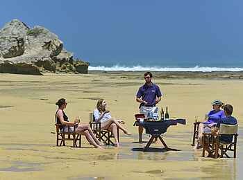 Kariega River Lodge: Lunch am Sandstrand
