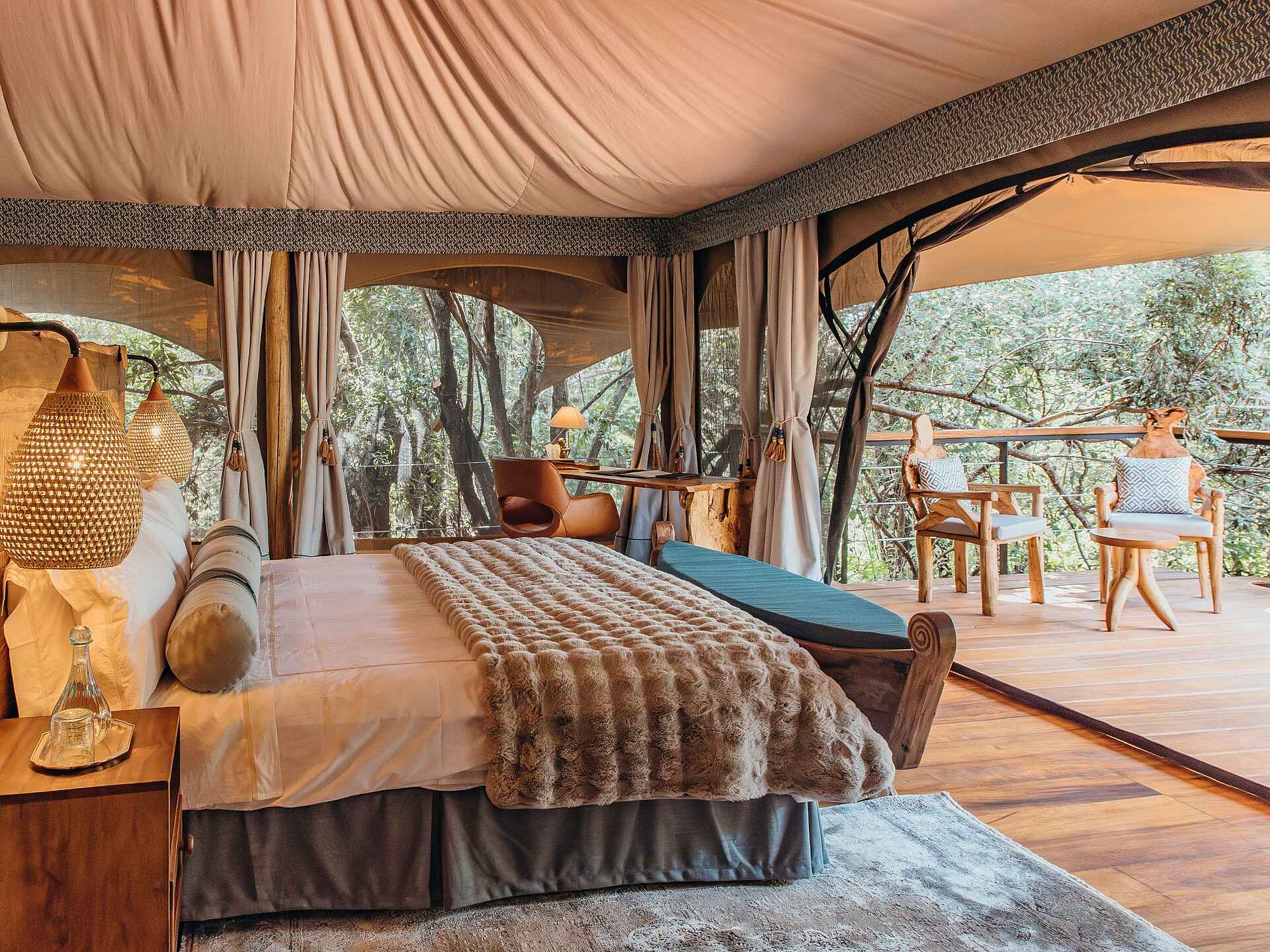 Mara Toto Tree Camp: Schlafzimmer mit Ausblick