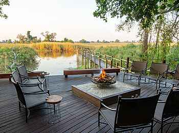 Nxamaseri Island Lodge: Lagerfeuerstelle Nxamaseri Island Lodge: Lagerfeuerstelle