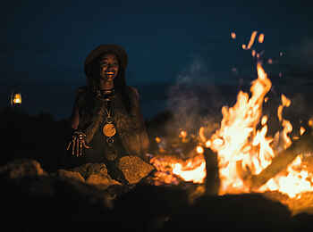 Ol Seki Hemingways Mara: Feuerstelle am Abend