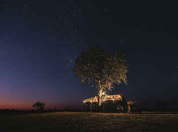 Linkwasha Camp: Sleepoutdeck bei Nacht Linkwasha Camp: Sleepoutdeck bei Nacht