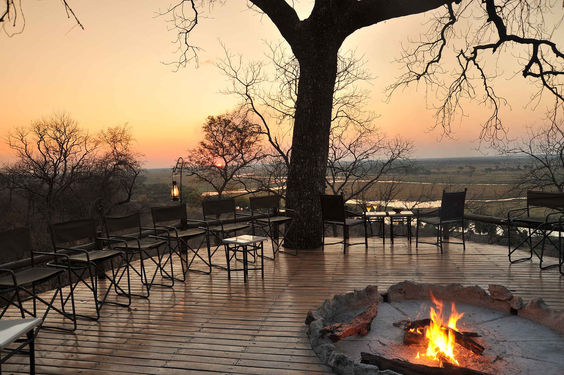 Chobe National Park, Chobe River, Liambezi, Muchenje Safari Lodge, Feuerdeck, Chobe River Front