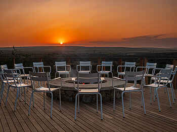 Riverdene Family Lodge: Die Feuerstelle Riverdene Family Lodge: Die Feuerstelle