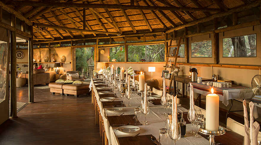 Setari Camp: Essbereich Setari Camp: Essbereich