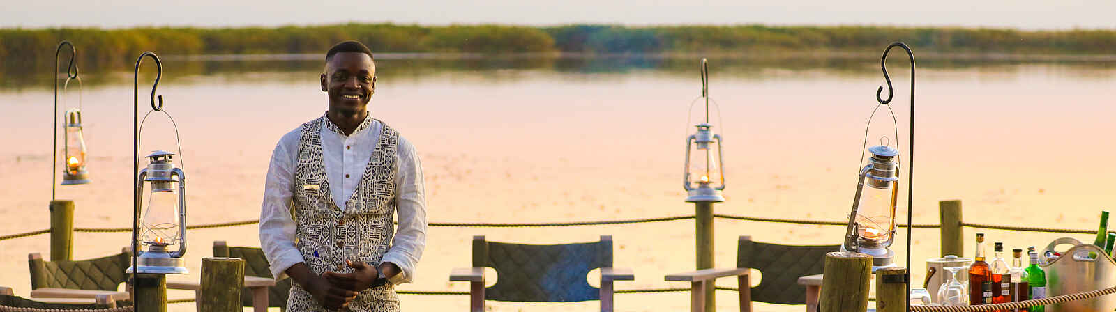 Sitatunga Private Island Camp: die Boma Sitatunga Private Island Camp: die Boma