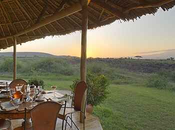 Tortilis Camp: Frühstück im Private House Tortilis Camp: Frühstück im Private House