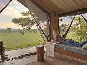 Naboisho Camp: Zelt mit Aussicht