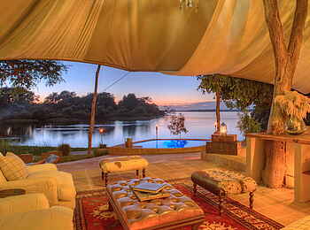 Time + Tide Chongwe Suites: Großartige Lounge der Albida Suite