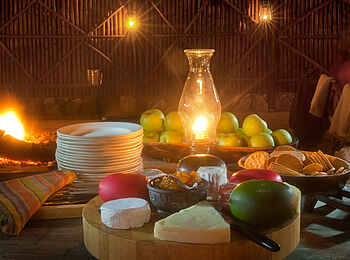 Motswari Game Lodge: Essen am Feuer