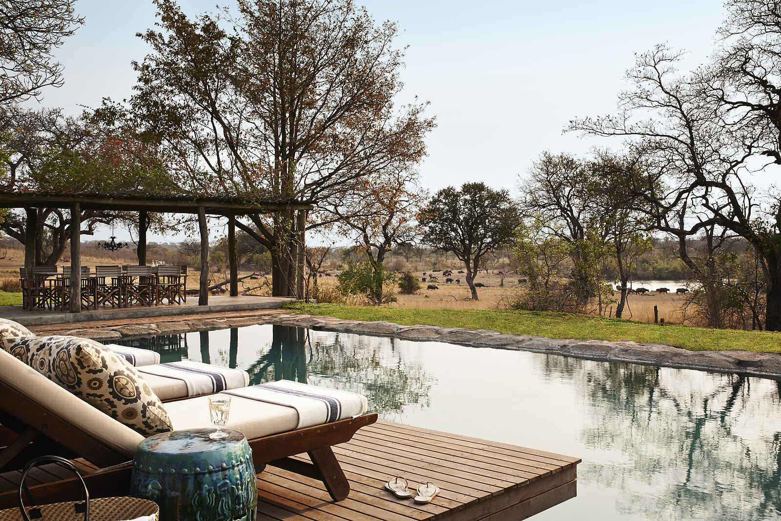 Singita Castleton: Pool und Wasserloch Singita Castleton: Pool und Wasserloch