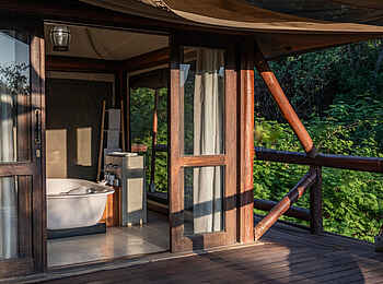 Tuli Safari Lodge Mashatu: Luxury Tented Suite Terrasse
