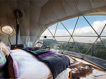 The Highlands Camp: Double Tent Ausblick