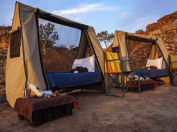 Tuli Safari Lodge Mashatu: Fly Camping Zelt