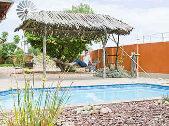 Teufelskrallen Tented Lodge: Hängematte am Pool Teufelskrallen Tented Lodge: Hängematte am Pool