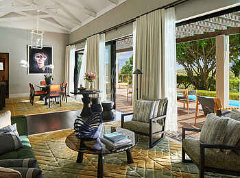 Delaire Graff Estate: Das Wohnzimmer der Presidential Lodge Delaire Graff Estate: Das Wohnzimmer der Presidential Lodge