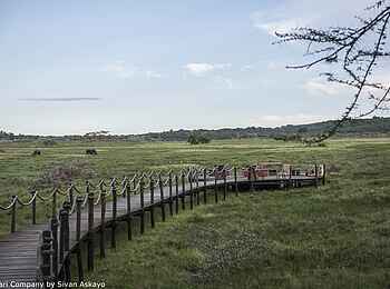 Hatari Lodge: Steg zur Aussichtsplattform