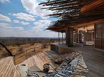 Jabali Ridge Camp: Aussicht von der Veranda Jabali Ridge Camp: Aussicht von der Veranda