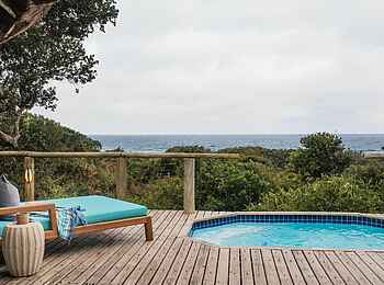 Thonga Beach Lodge: Privatpool mit Meerblick Thonga Beach Lodge: Privatpool mit Meerblick