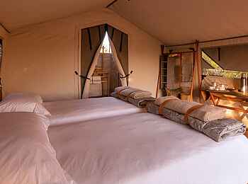 Camp Maru: Privates Badezimmer im Schlafzelt