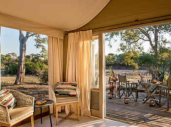 Simbavati River Lodge: Private Terrasse