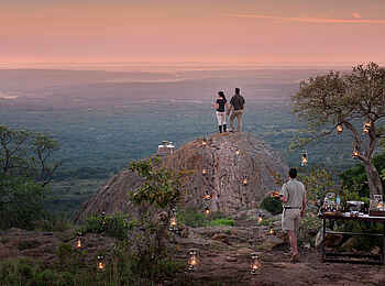 andBeyond Phinda Vlei Lodge: Sundowner mit Aussicht