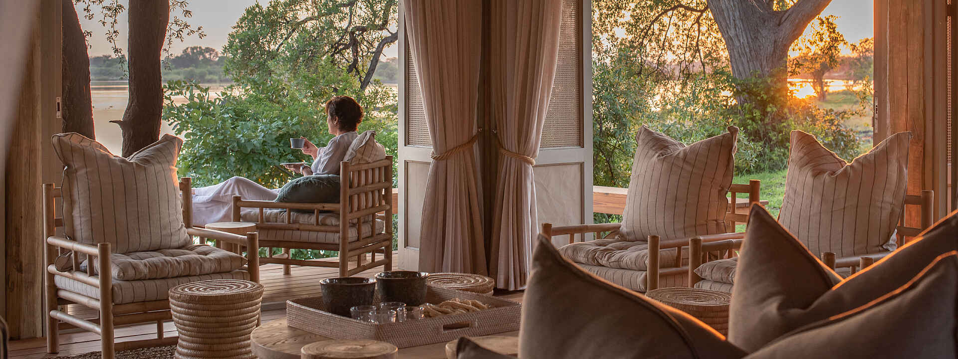 Die Lounge des Mpala Jena Camps