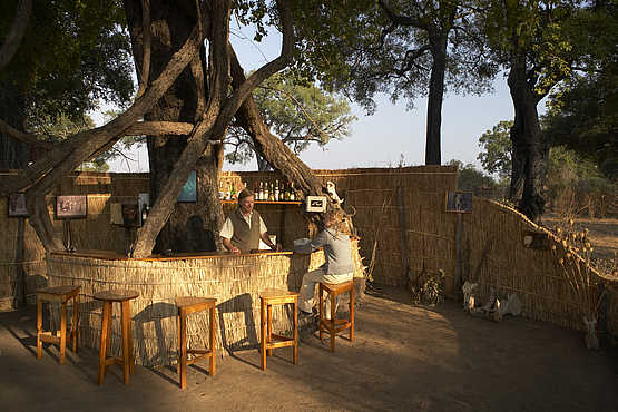 Mwamba Bush Camp: An der Bar Mwamba Bush Camp: An der Bar