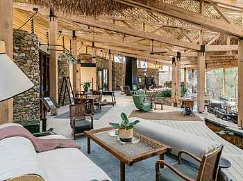 Saseka Tented Camp: Die Lounge Saseka Tented Camp: Die Lounge