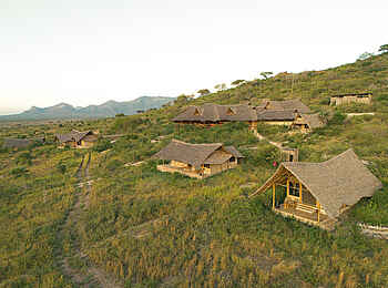 Soroi Cheetah Tented Camp: Vogelperspektive auf das Camp