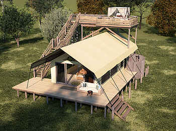 Tumani Tented Camp: Aussenansicht Gästezelt