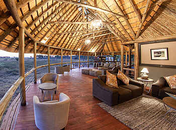 Mma Dinare Camp: Blick hinaus auf das Sumpfland Mma Dinare Camp: Blick hinaus auf das Sumpfland