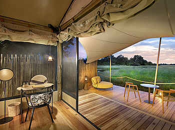 Khwai Leadwood: Zelt-Terrasse