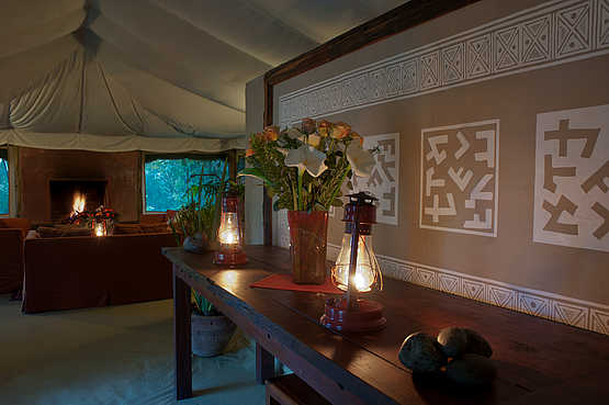 Kicheche Laikipia Camp: Blick in die Lounge Kicheche Laikipia Camp: Blick in die Lounge