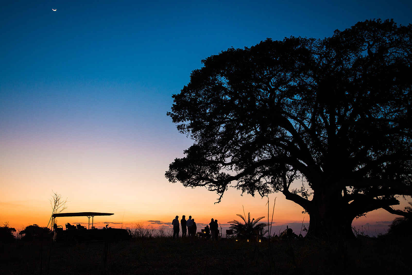 Mukambi Busanga Plains Camp: Abend im Busch Mukambi Busanga Plains Camp: Abend im Busch