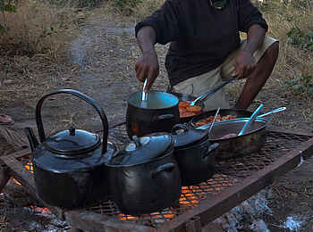 Selinda Canoe Trail: Buschküche
