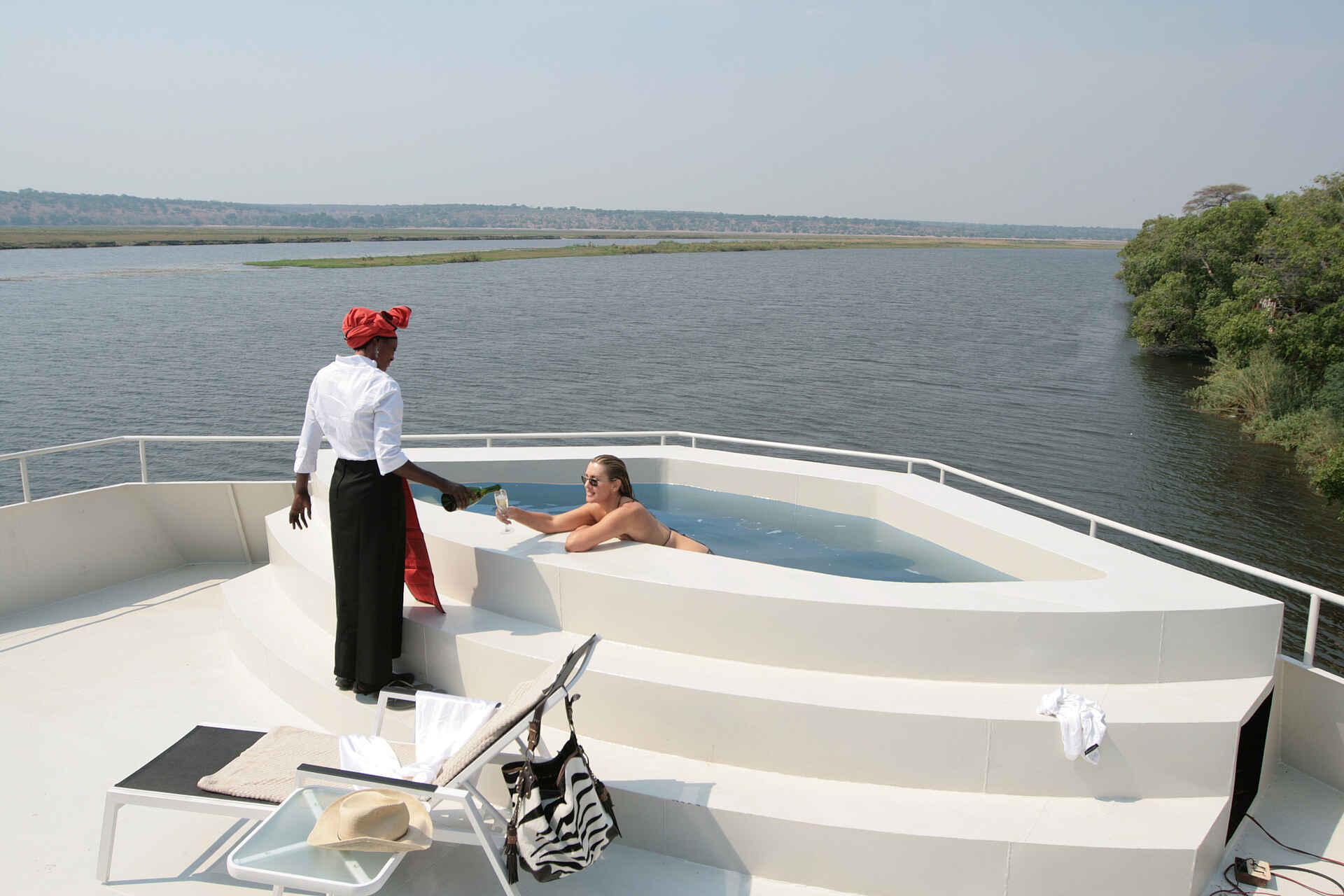 Chobe National Park, Chobe River, Flusskreuzfahrt, Impalila Island, Kasane, Plunge Pool, Zambezi Queen