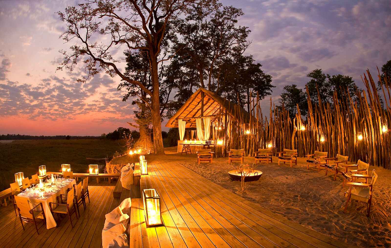 Zungulila Bushcamp: Abend im Camp Zungulila Bushcamp: Abend im Camp