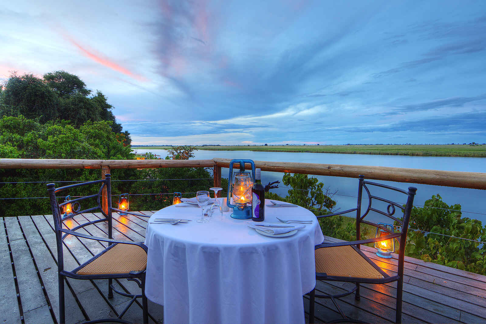 Chobe Game Lodge: Privates Dinner am Fluss Chobe Game Lodge: Privates Dinner am Fluss