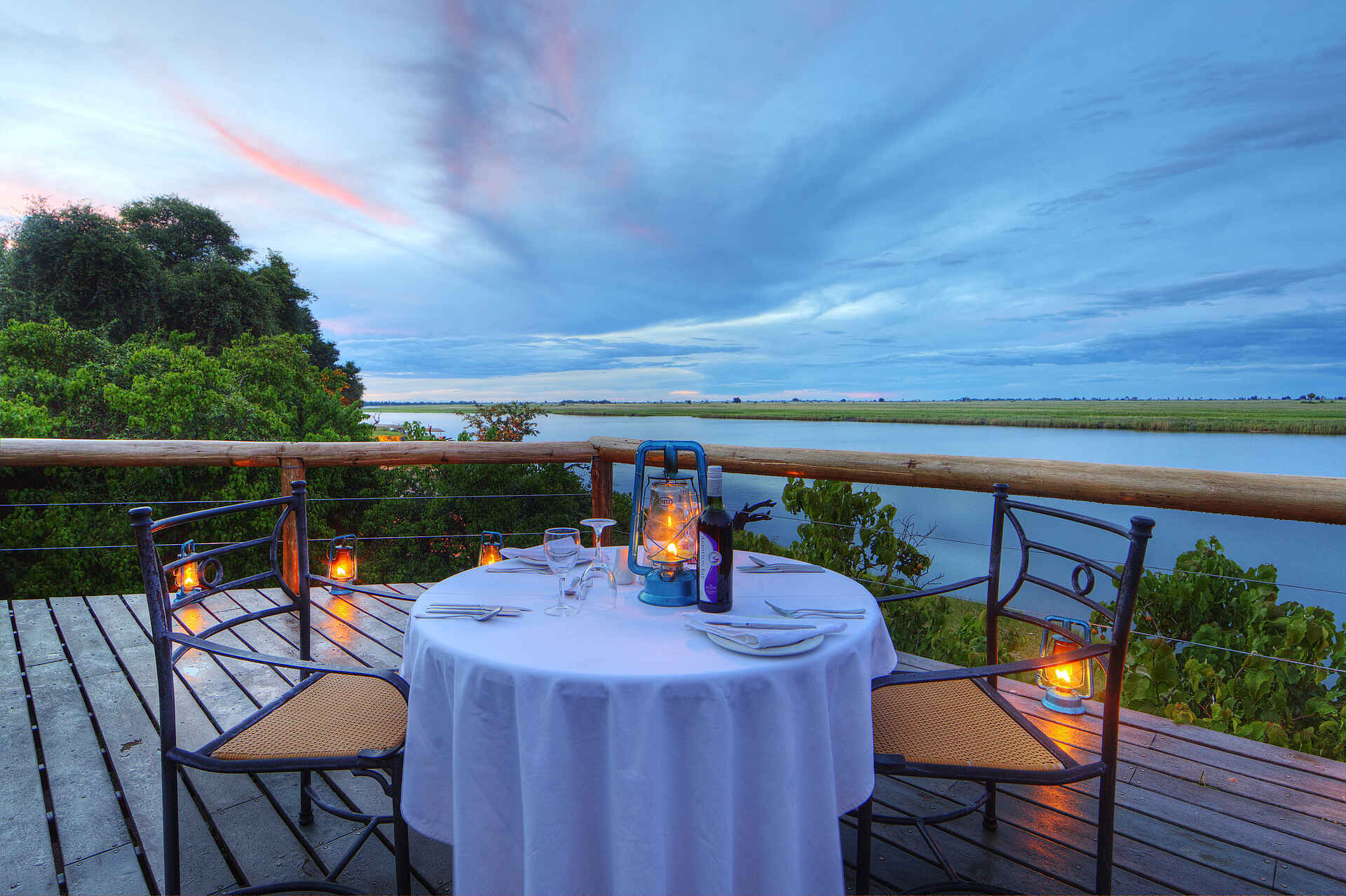 Chobe Game Lodge: Privates Dinner am Fluss