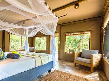 Leopard Plains: Gästezeltinterieur Leopard Plains: Gästezeltinterieur