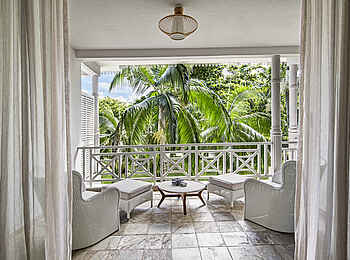 Heritage Le Telfair Golf & Wellness Resort: Die Terrasse einer Senior Suite Heritage Le Telfair Golf & Wellness Resort: Die Terrasse einer Senior Suite