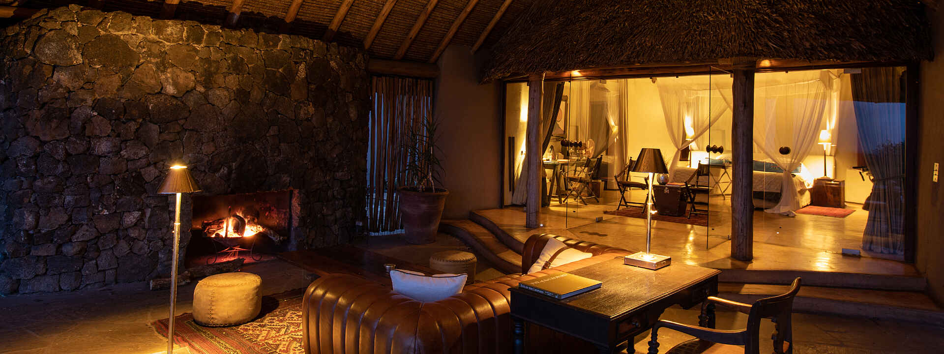 Eine der Privatterrassen der Ol Donyo Lodge