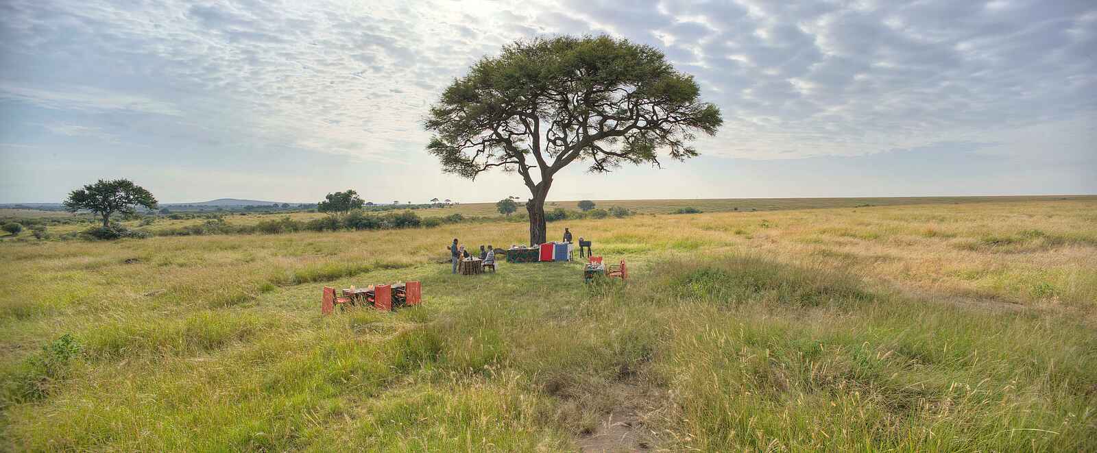 Olakira Camp: Frühstück in der Savanne Olakira Camp: Frühstück in der Savanne